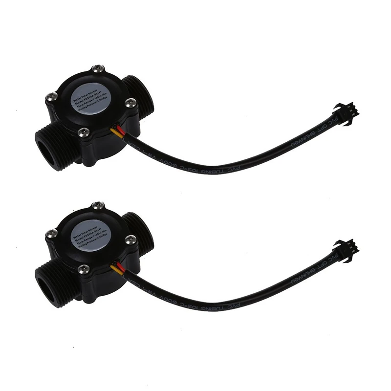 

2X 1-60L/Min DC 5-24V Hall Effect Water Flow Sensor Counter Meter FS300A