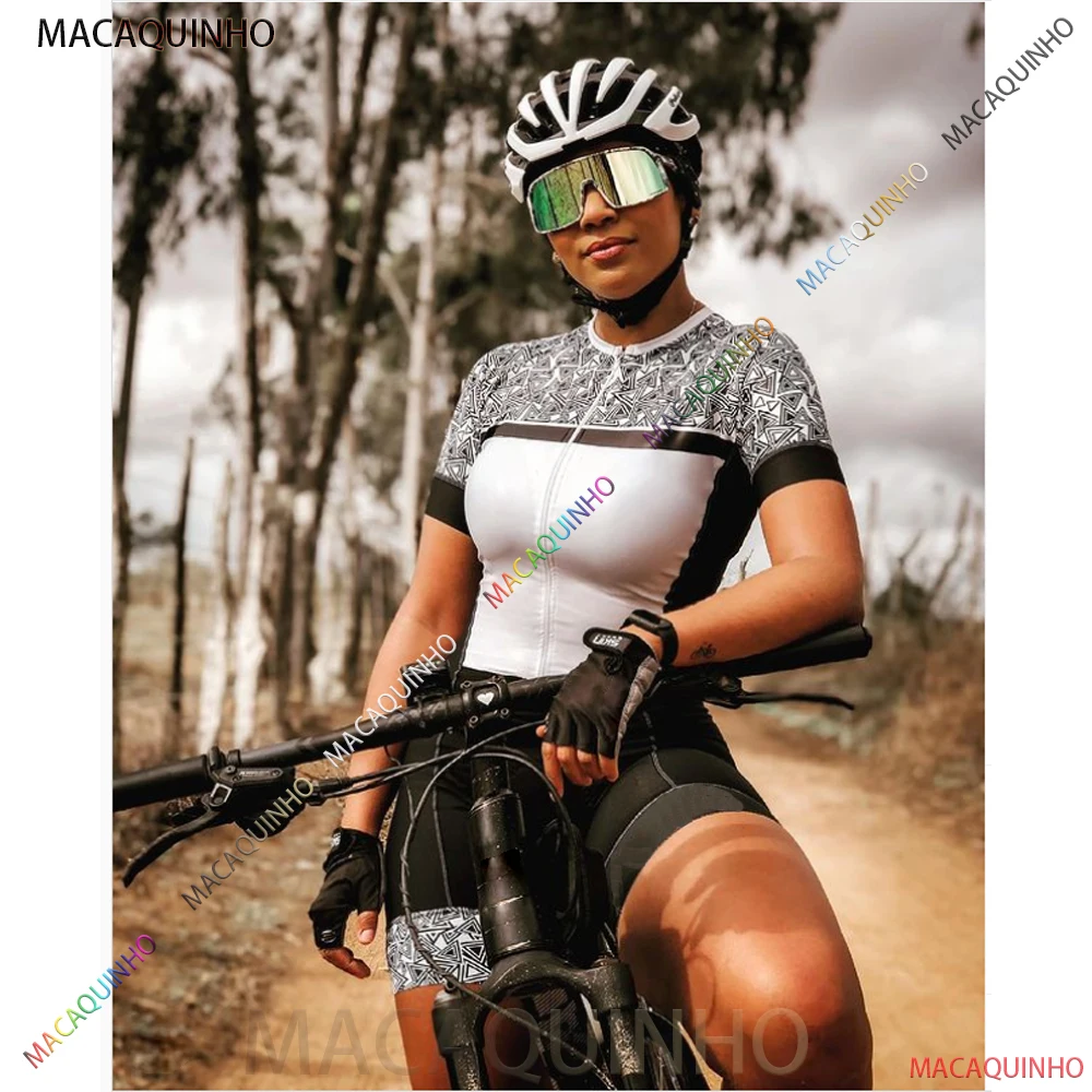 

Macaquinho Ciclismo Kafitt Women's Cycling Jumpsuit White Short Sleeve Cyclist Clothing