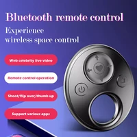 mini bluetooth compatible wireless remote controller one button shutter release control selfie timer stick for iphone android