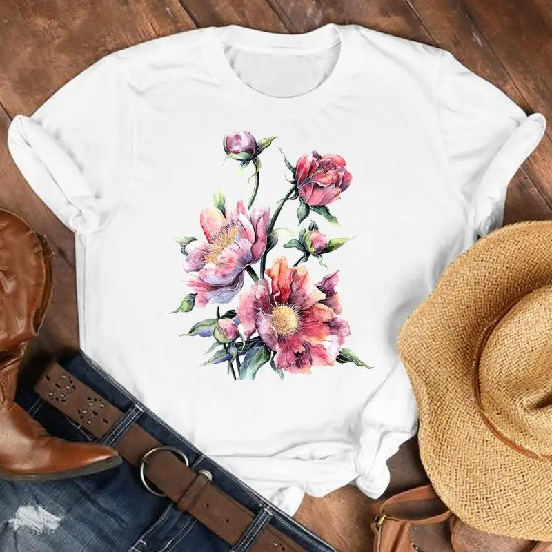 

Women Clothing Printing New Lovely 2022 90s Fashion Pretty Casual Short Sleeve Nice Summer Tshirt Top Graphic Tee T-shirt