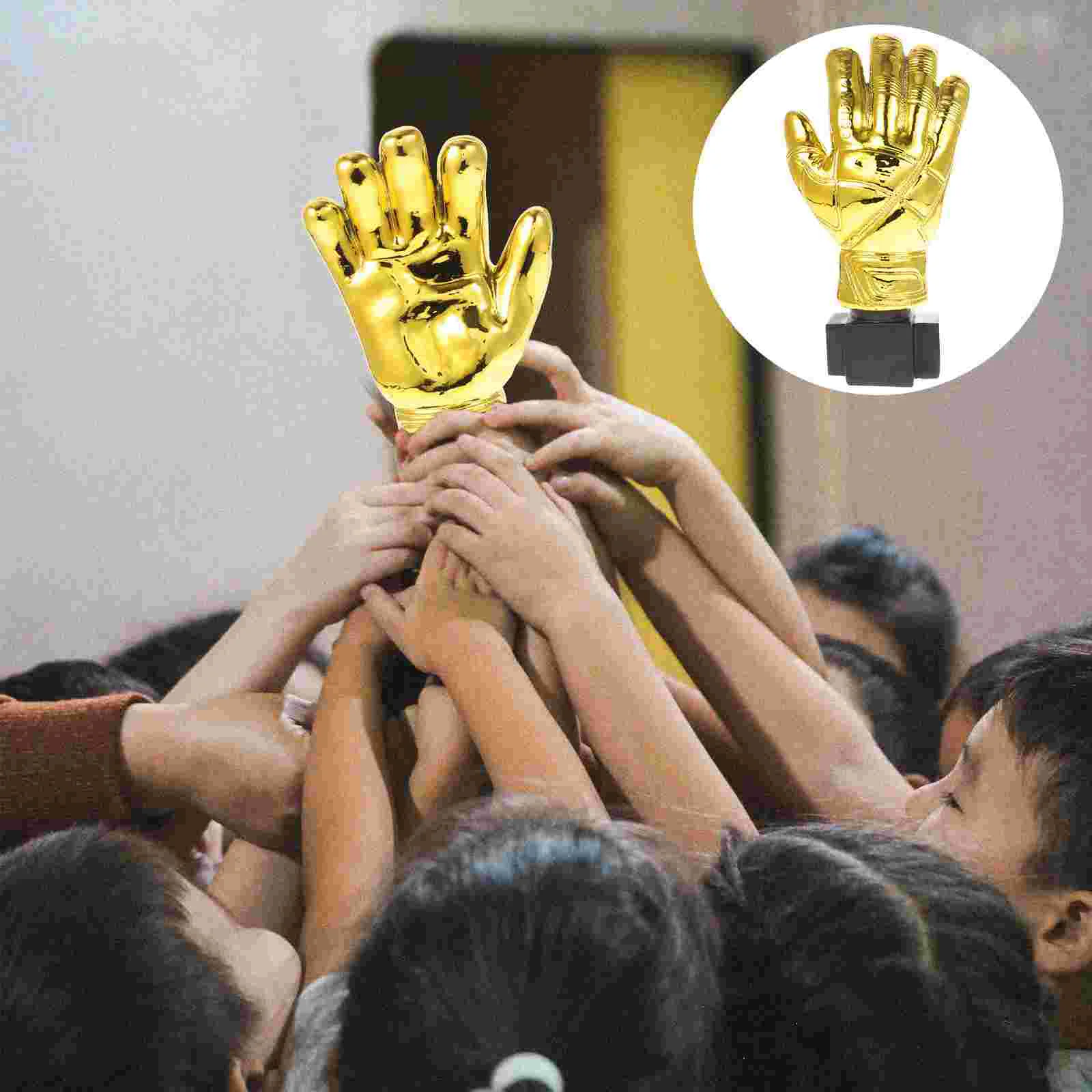 

Kids Football Gifts Goalkeeper Award Trophy Goal Keeper's Glove Trophies Game Children Gifts Winner Trophys School Gold