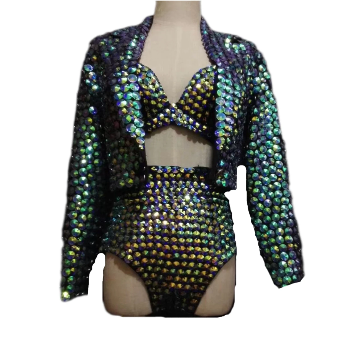 

Женские костюмы Стразы с длинным рукавом, 3 шт./комплект