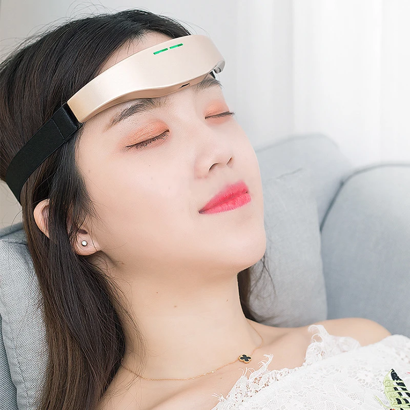 

Electric Headache and Migraine Relief Head Massager Migraine Insomnia Release USB Rechargeable Therapy Machine Relax Sleep Care