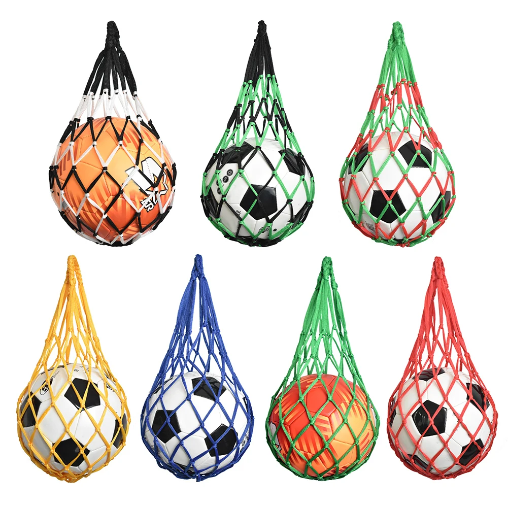 

1pc Football Net Bag Nylon Storage Bag Single Ball Carrying Pouch Portable Outdoor Sports Soccer Basketball Volleyball Bag