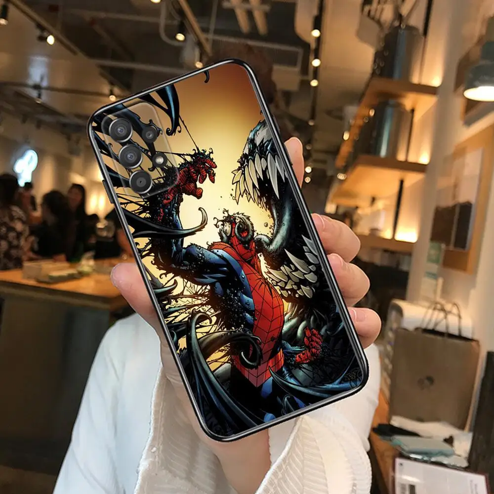 Чехол для телефона Venom VS Spider Man для Samsung Galaxy A70 A50 A51 A71 A52 A40 A30 A31 A90 A20E 5G a20s черный орнаментальный ковер.