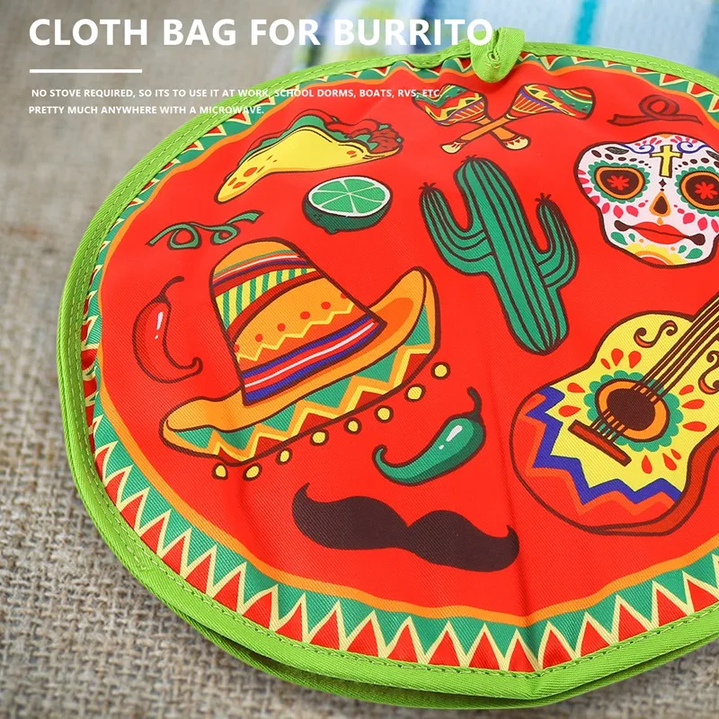 12-дюймовый тканевый мешок для Burrito портативная тортильа семейная микроволновой