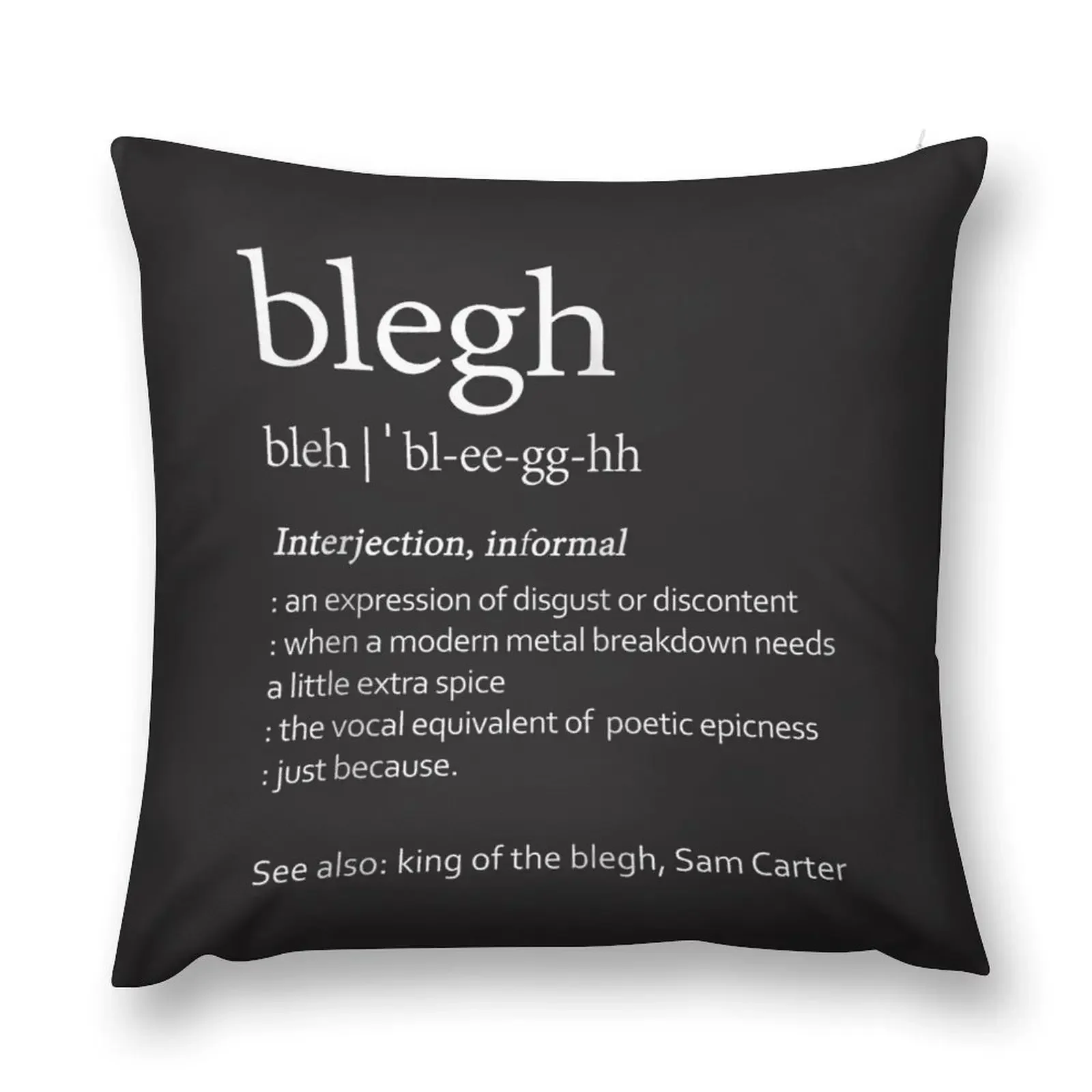 Blegh Definition Heavy Metal Music Fans Metalhead Подушка на молнии Диванные подушки Декоративные