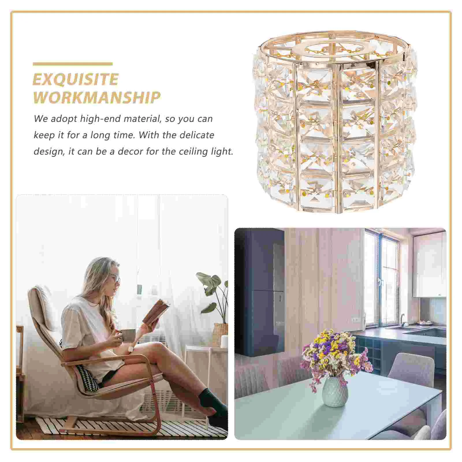 Потолочный напольный настенный светильник с крышкой из хрусталя |