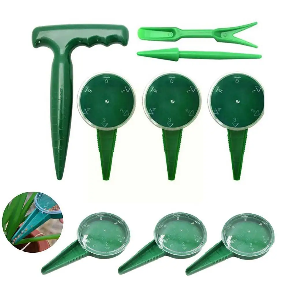 

4/6 Pcs Sowing Seeds Dispenser Set Adjustable Handheld Sowing Seed Hand Tool Sowing Seeder Tool Kit For Flowers Vegetable A3Z2