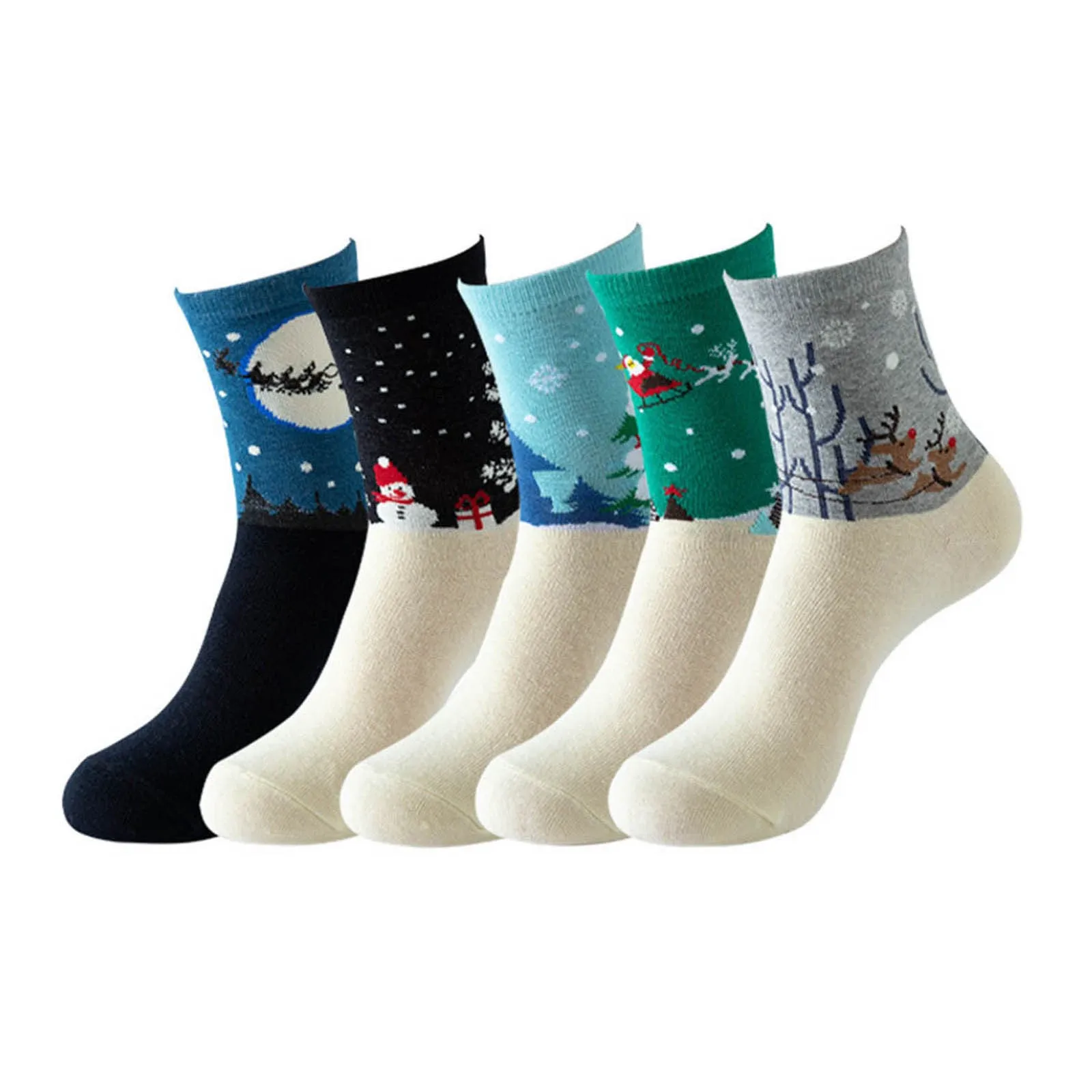 

5 пар, Теплые Носки с рисунком кошачьих ушей