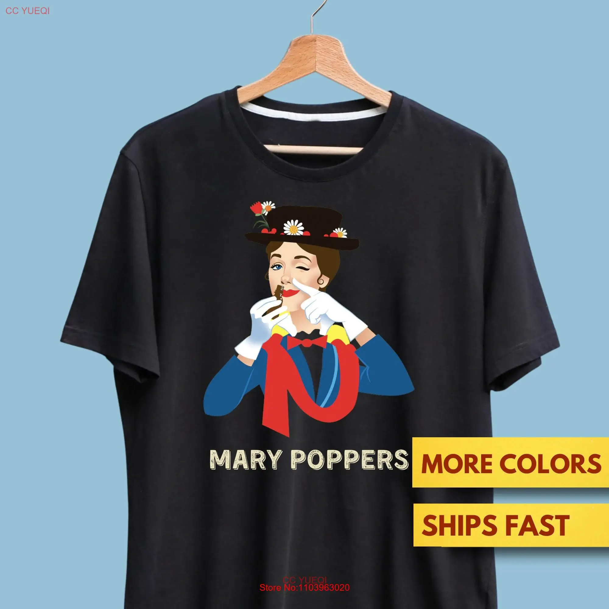 Футболка Mary Poppers DJ GifT EDM Music Electronic с длинным или коротким рукавом