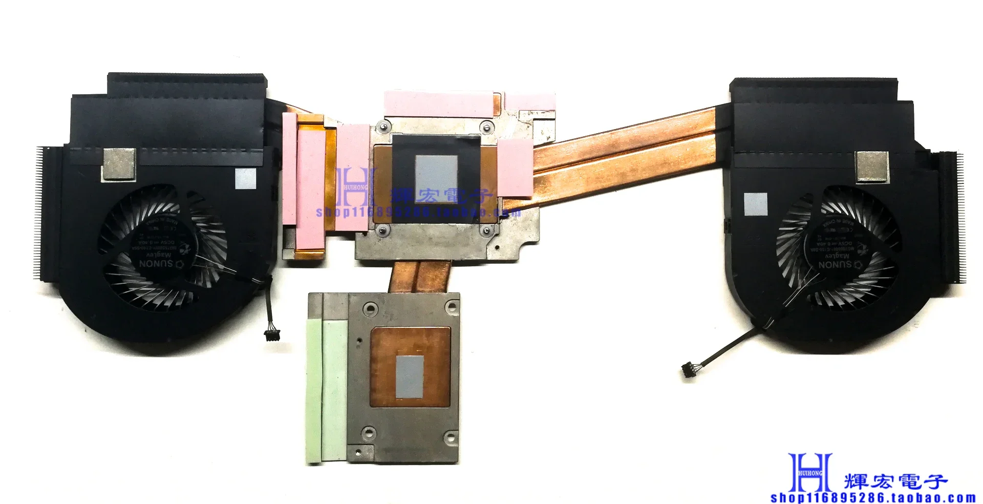 Новый вентилятор/радиатор процессора и графического для DELL Precision 7730 M7730/7740 M7740 NV256