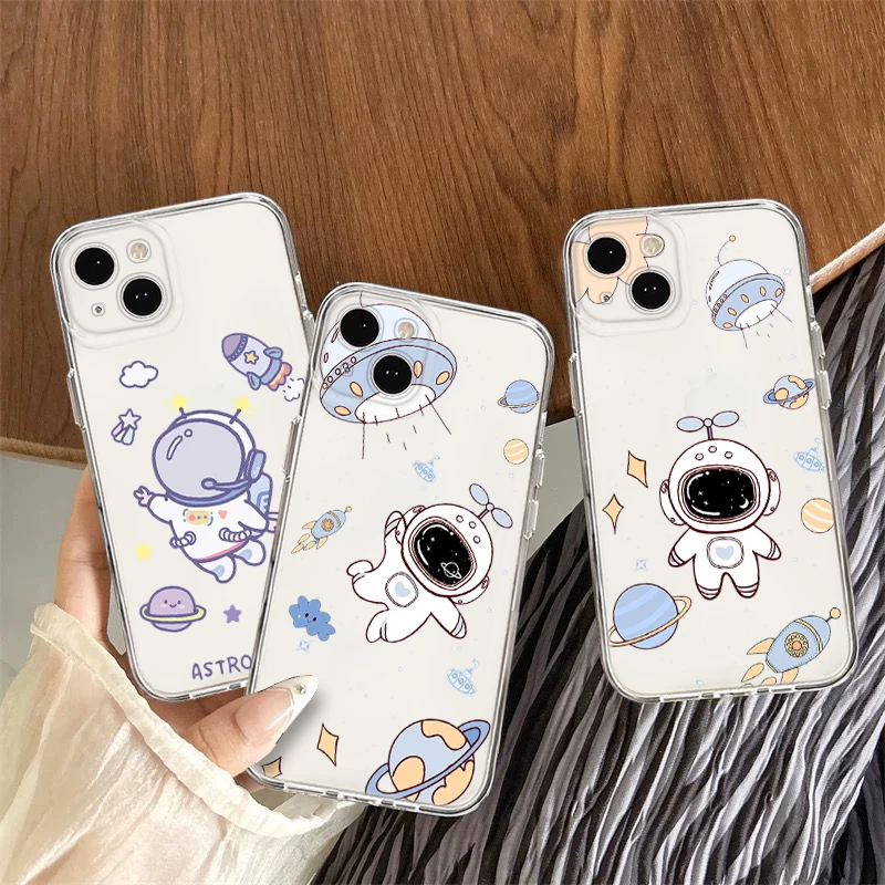 W2 астронавт для Infinix Hot 20 20I 10i 10 11 11S мягкий чехол с мультяшным рисунком 9 Play Note 7 8 8I