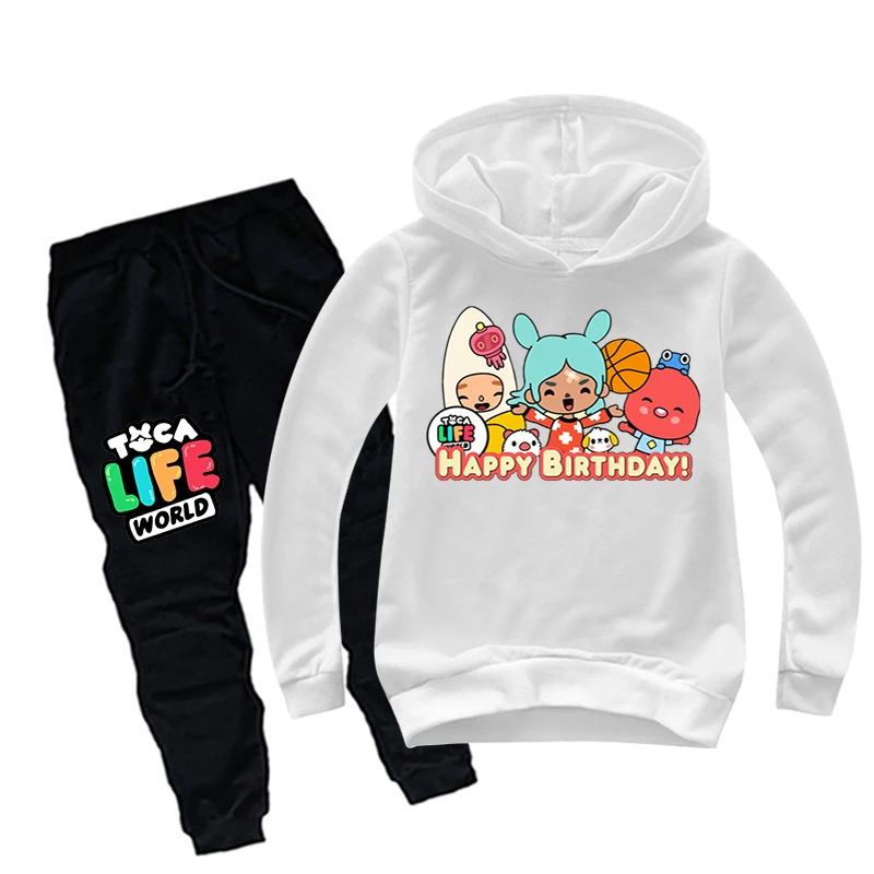 

Toca Boca Life World Clothing Sets Children Toca Life World suit Boys Tracksuits Kids Sport Suits Hoodies Top+Pants 2pcs Set