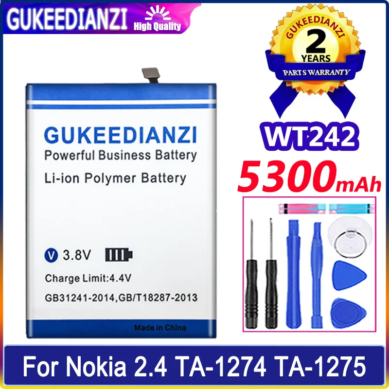 

Аккумулятор GUKEEDIANZI WT242 5300 мАч для Nokia 2,4 TA-1274 TA-1275 TA-1270 TA-1277