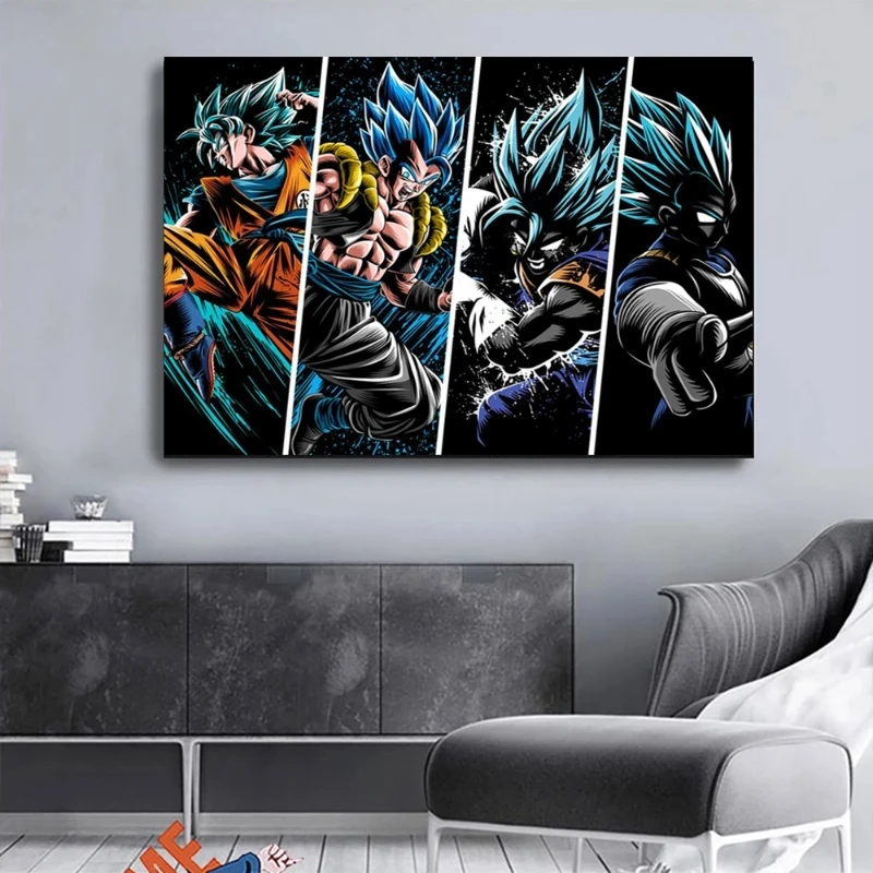 

Anime Dragon Ball Decorative Poster Gift Goku Characters Canvas Painting Living Room Wall Art Prints Modern Home Decor Aesthetic