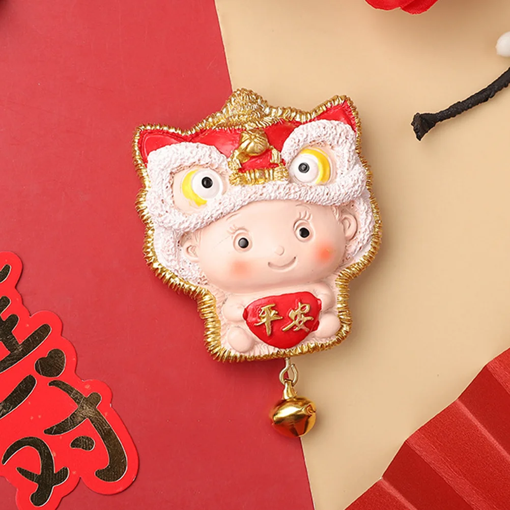 

2pcs Lovely Locker Magnets Vintage Chinese Style Fridge Magnet New Year Fridge Magnets Chinese Themed Magnets