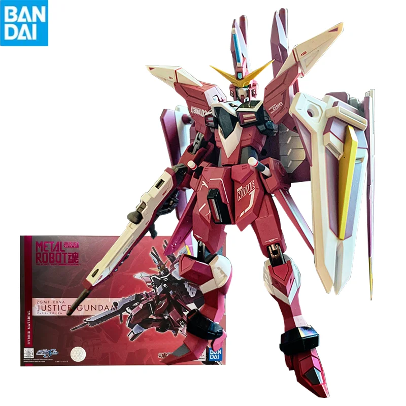

Bandai Gunpla Metal Robot Spirits Zgmf-X09A Justice Gundam Action Figure High Quality Collectible Anime Figures Models Kids Gift