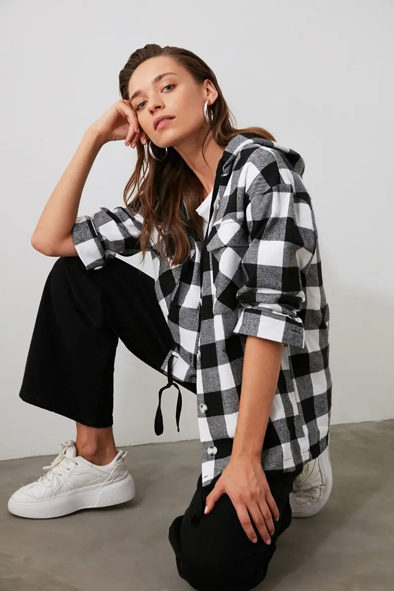 Black Lumberjack Plaid Jacket Shirt