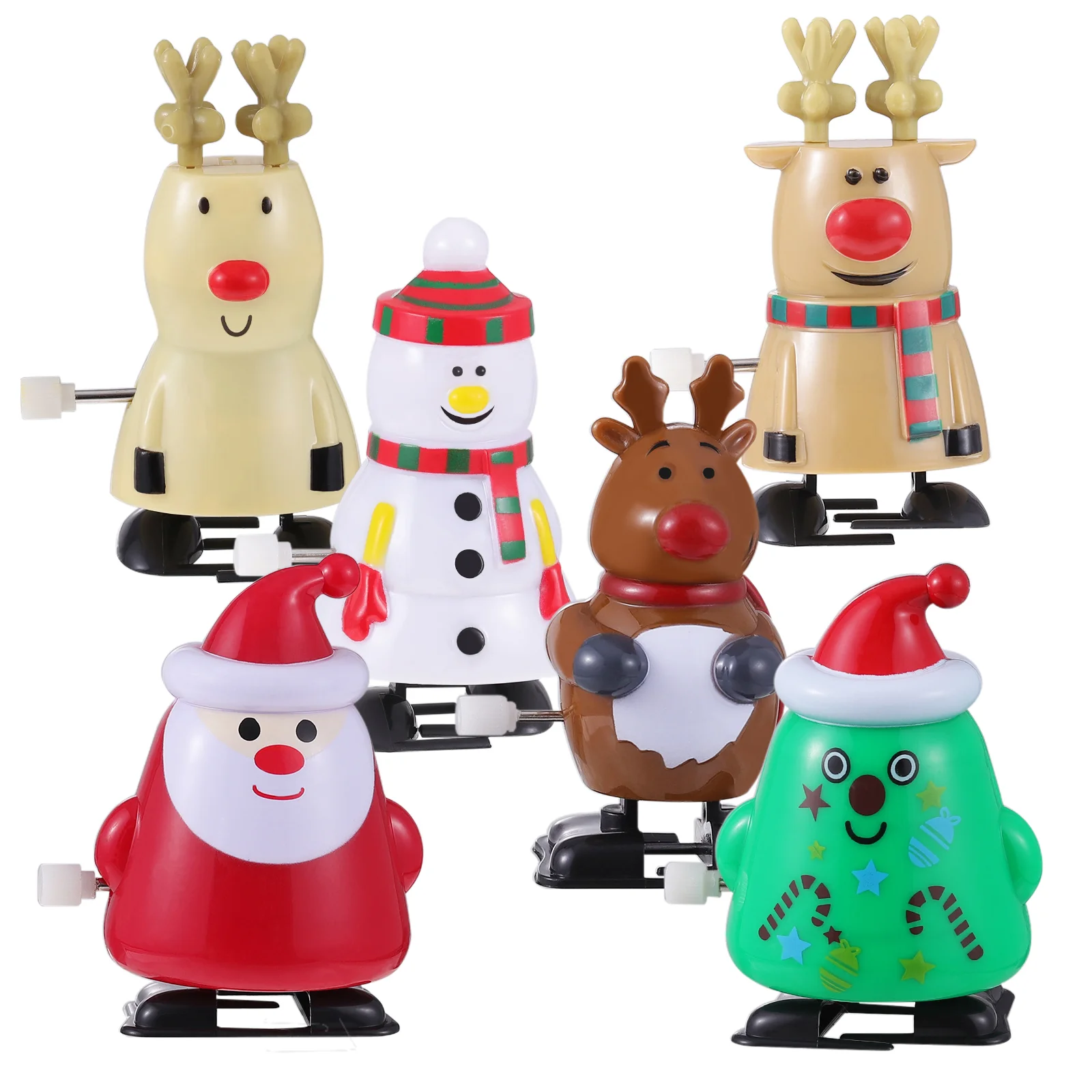 

Рождественский ветер 6 шт., Забавный Заводной мультяшный фон, Рождественские Элементы, прогулочный ветер-детская вечеринка