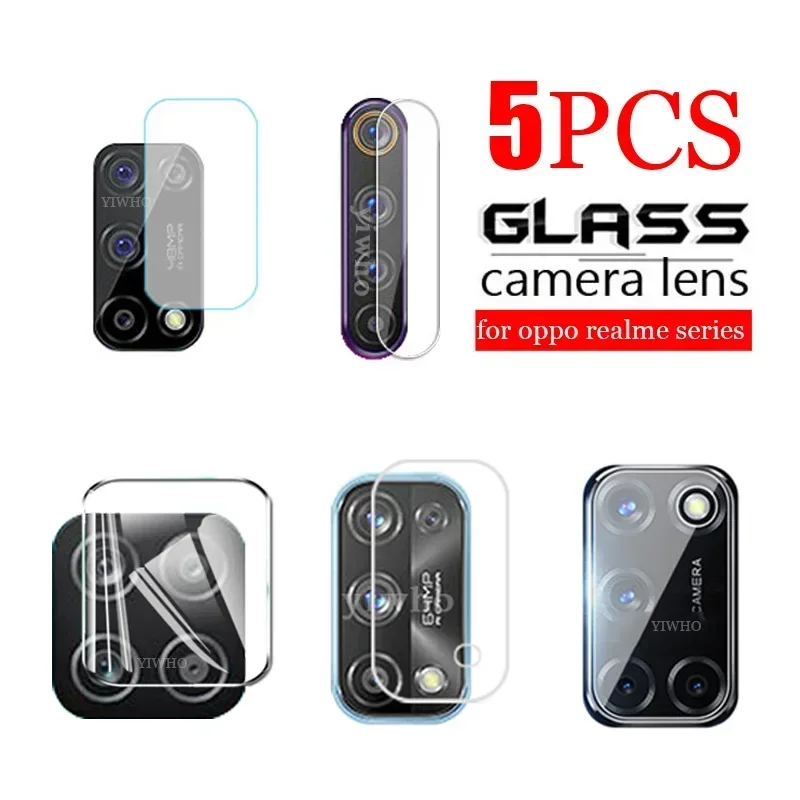 

5 шт. объектив задней камеры для Realme 7i 7 5G 6 Pro 6i 5i 6Pro Защитная пленка защита экрана закаленное стекло Narzo 20A C17 C15 C12