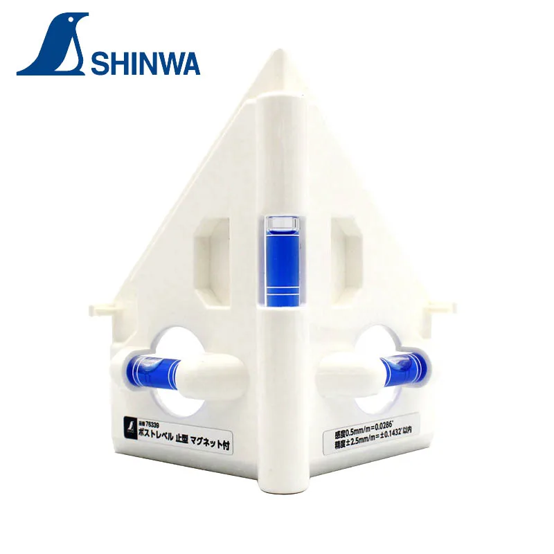 

SHINWA Магнитная 45-градусная прямоугольная линейка уровня для труб, цилиндрическая нивообразная пузырьковая линейка для стальных стержней и железных труб, 1 шт.