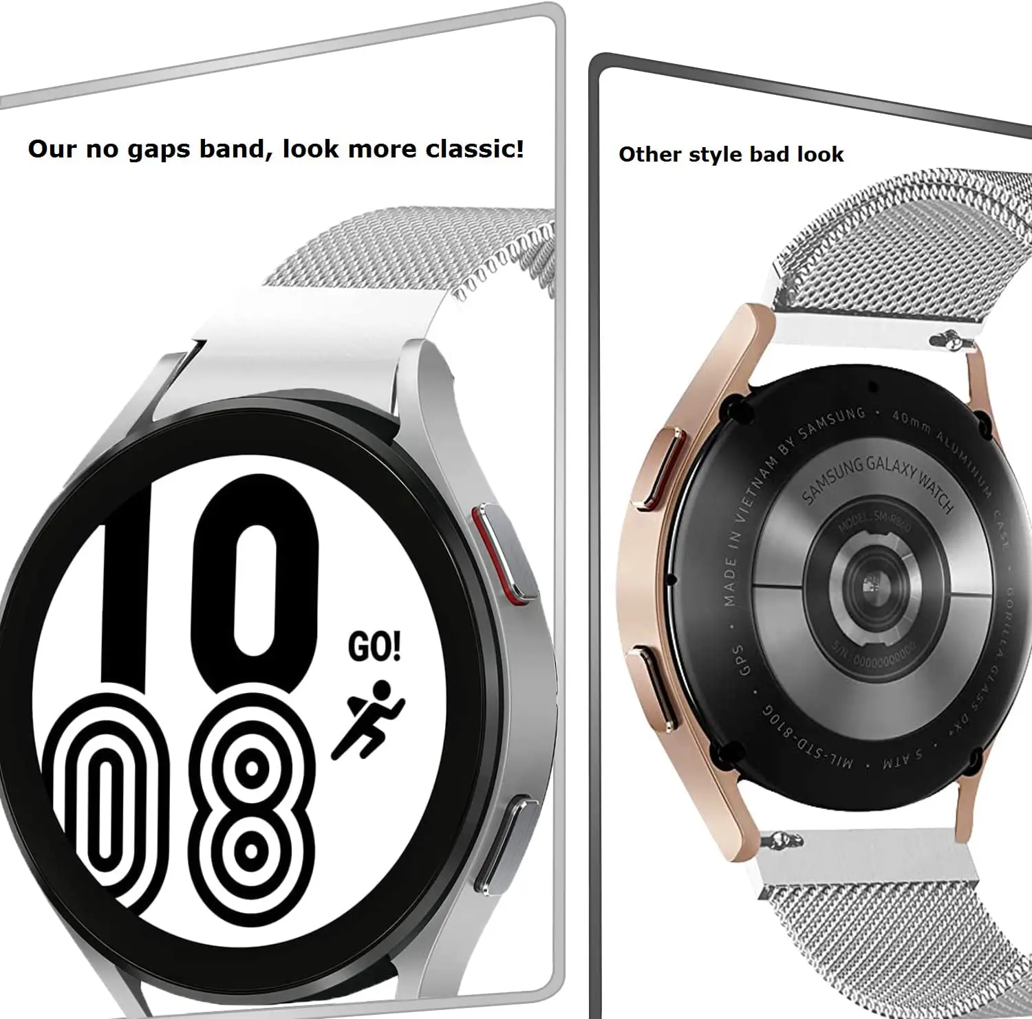 Milanese Strap For Samsung Galaxy Watch 5/4/4 Classic 44mm 40mm 46mm 42mm No Gaps Metal Bracelet Galaxy Watch 5 pro 45mm Band