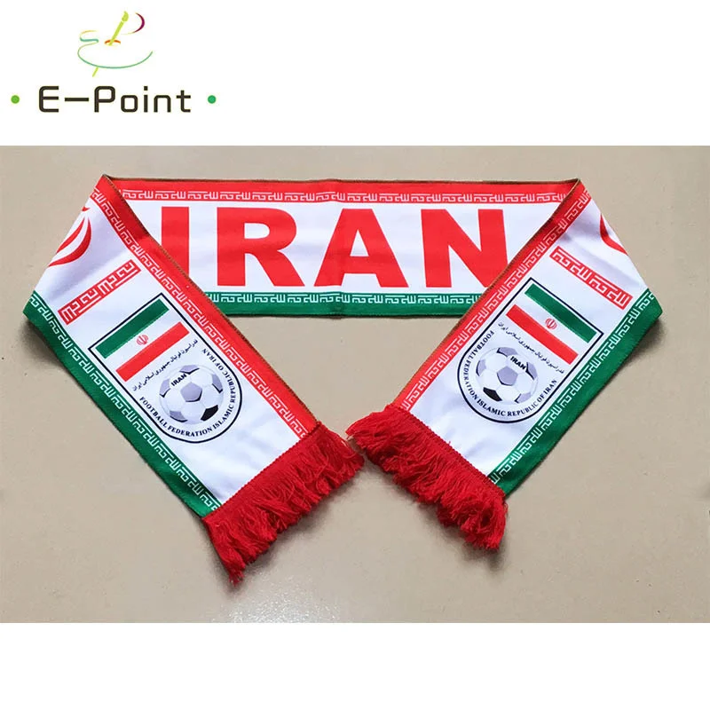 

145*16 cm Size Iran National Football Team Scarf for Fans 2022 Football World Cup Russia Double-faced Velvet Material