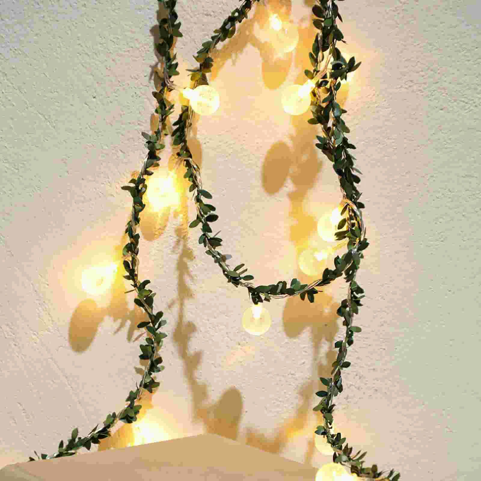 

LED Rattan Light String Artificial Flower Garland Christmas Hanging Party Lights Plastic
