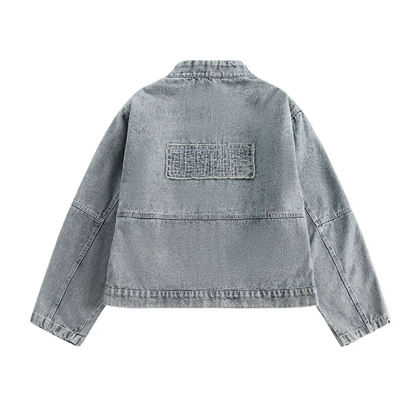 КIOVNO Джинсовая куртка голубая oversized