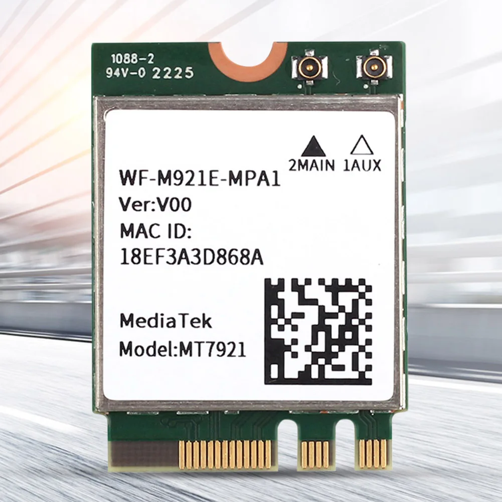 

MT7921 Network Card 1200Mbps Dual Band 2.4Ghz/5Ghz WiFi Card Wireless Module M.2 NGFF Bluetooth-compatible 5.2 for Laptop