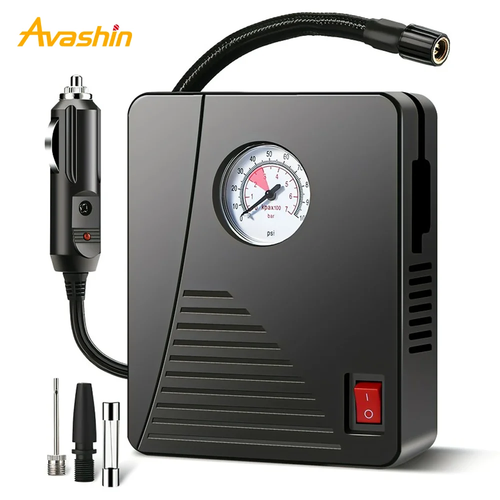 

96W Car Electric Air Pump Mini Tire Inflator 12V 100PSI 35L/Min Portable Air Compressor For Car Motorcycles Bicycle Ball