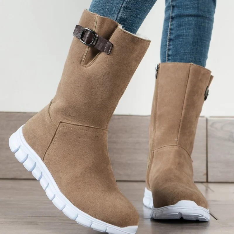 Women's Ankle Boots Autumn and Winter New Women's Shoes 2023 Solid Color Flat Shoes Women's Outdoor Fashion Casual Side Zipper