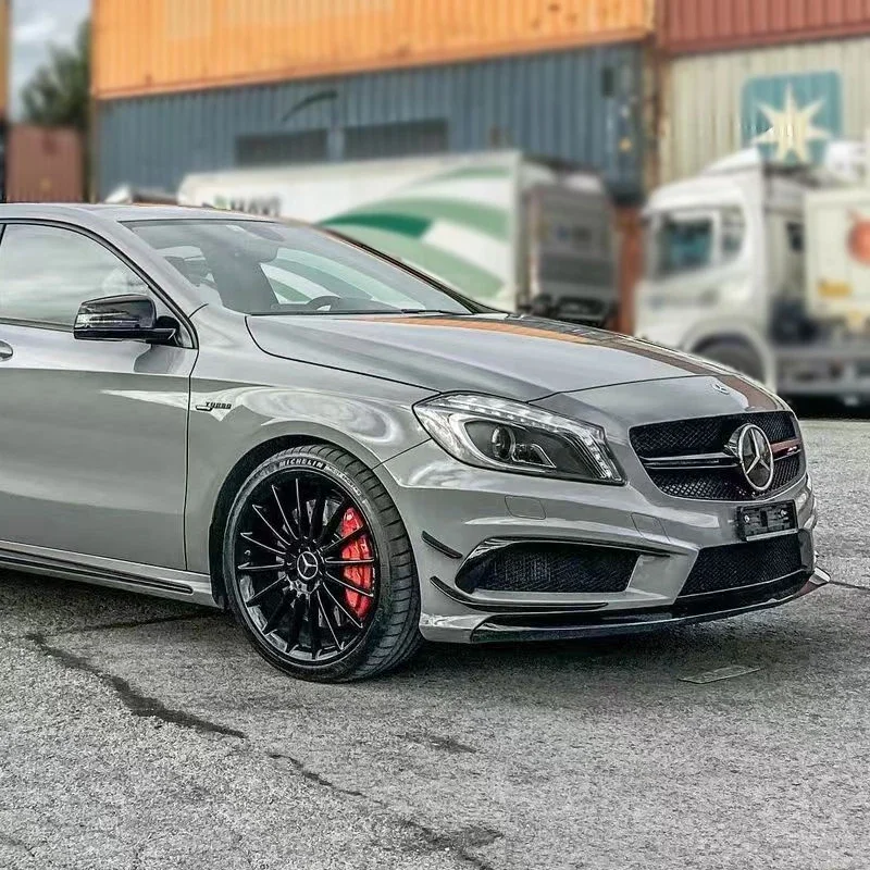 6 шт. передний бампер Canards Splitter для Mercedes Benz A Class W176 Pre-Facelift AMG A180 A200 A250 A45 2013 2014 2015