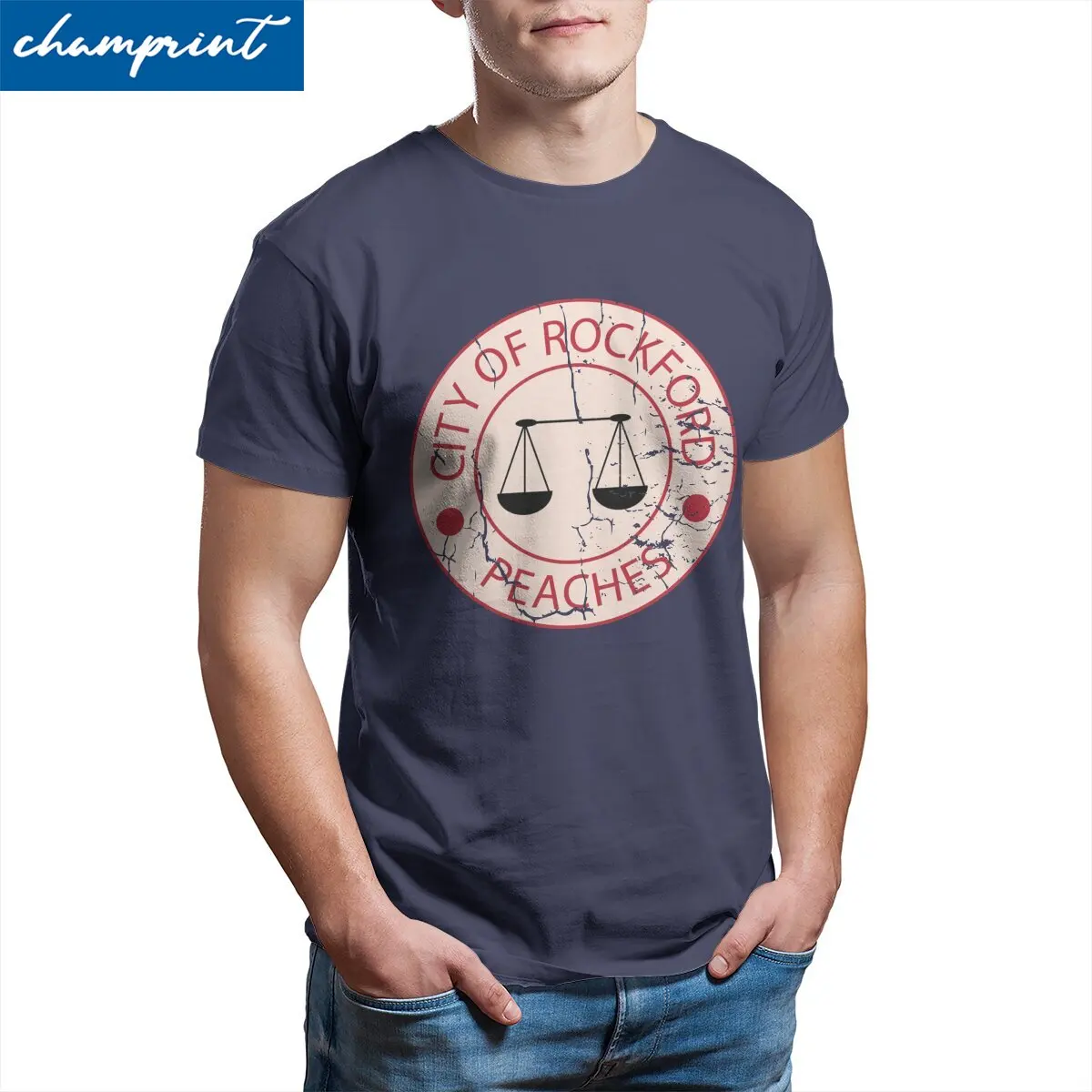 

Rockford Peaches Baseball T Shirt Men's Cotton Vintage T-Shirt A League of Their Own Tees Short Sleeve Clothes New Arrival