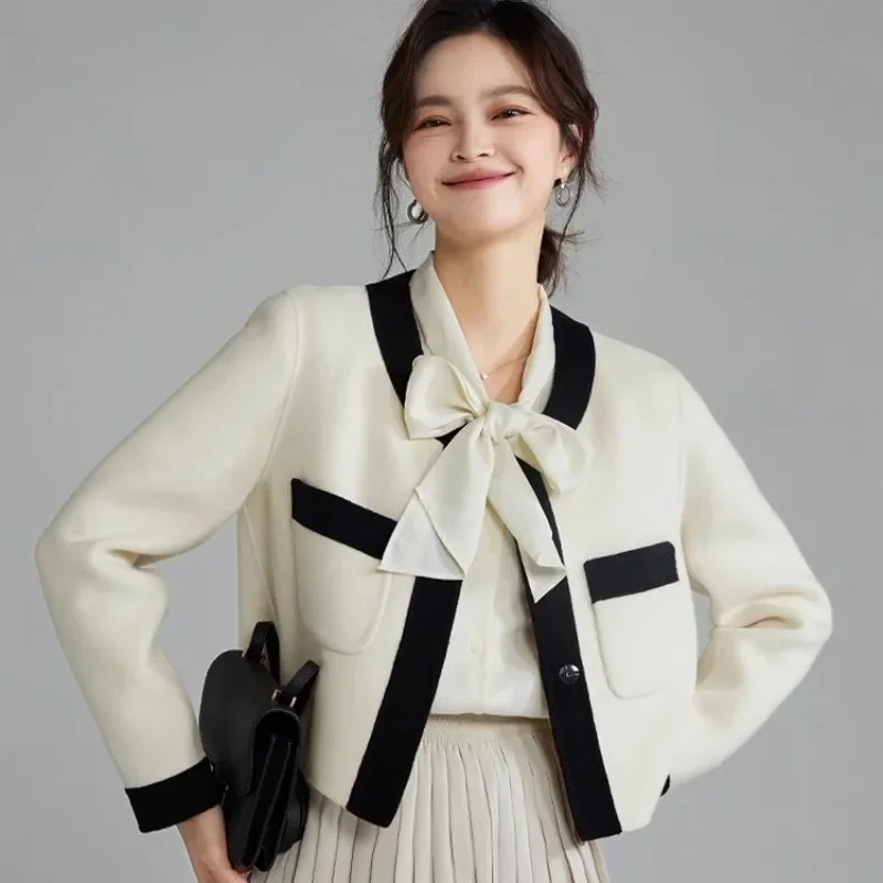 Женское двухстороннее шерстяное