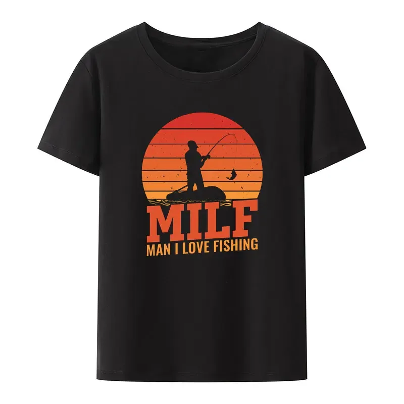 Футболка Мужская/женская с принтом Я люблю рыбалку и коротким рукавом