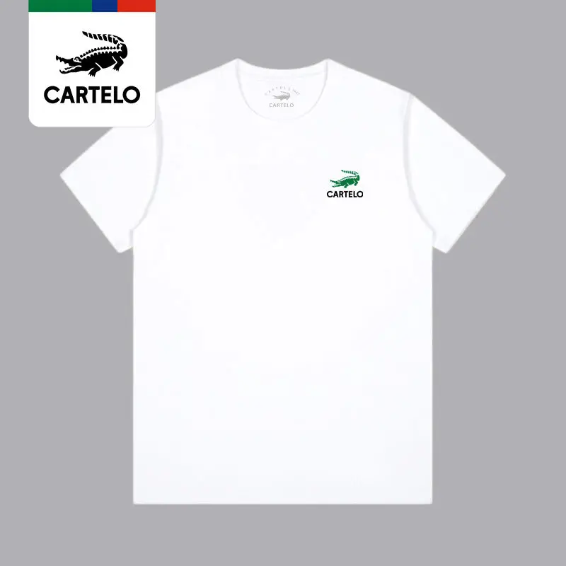 

CARTELO Новые Топы И Футболки унисекс с принтом логотипа с коротким рукавом подходящая ко всему футболка