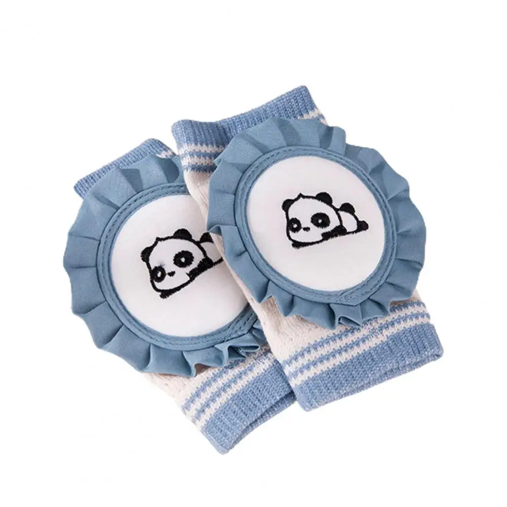 

1 Pair Baby Knee Pads Unisex Elastic Cotton Lovely Baby Crawling Anti-Slip Knee for Daily Wear