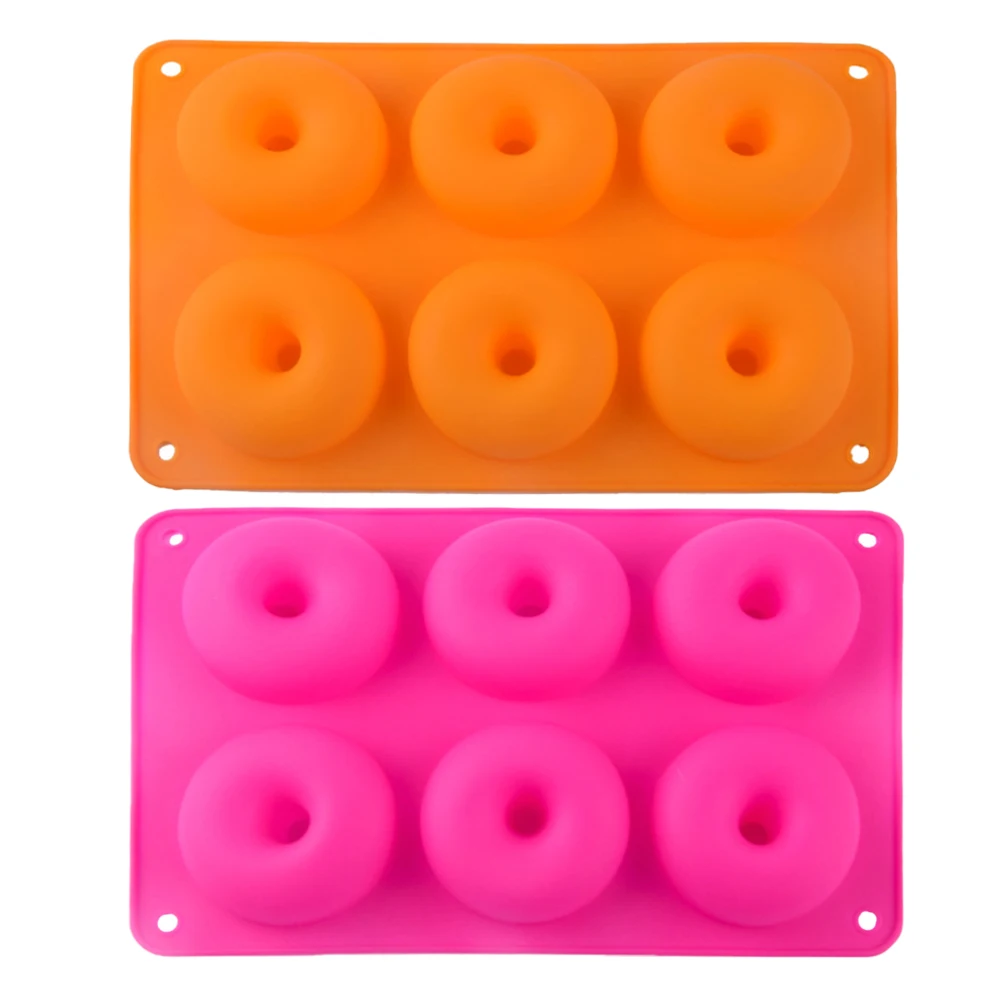 

2 шт. «сделай сам» многофункциональная прямоугольная Мягкая силиконовая форма для шоколада в форме пончика инструмент для выпечки 6 отсеков...