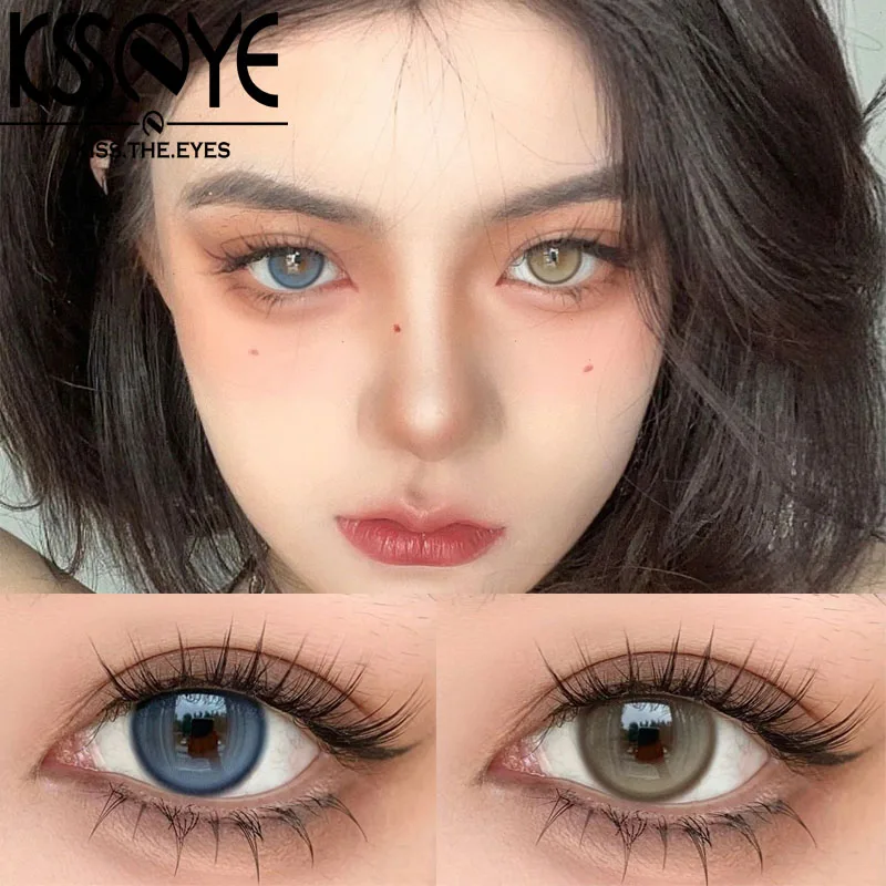 

KSSEYE 1 пара высококачественных цветных контактных линз с диоптриями для коррекции миопии и глаз, градиентный цвет, красота, макияж учеников, ежегодная Быстрая доставка