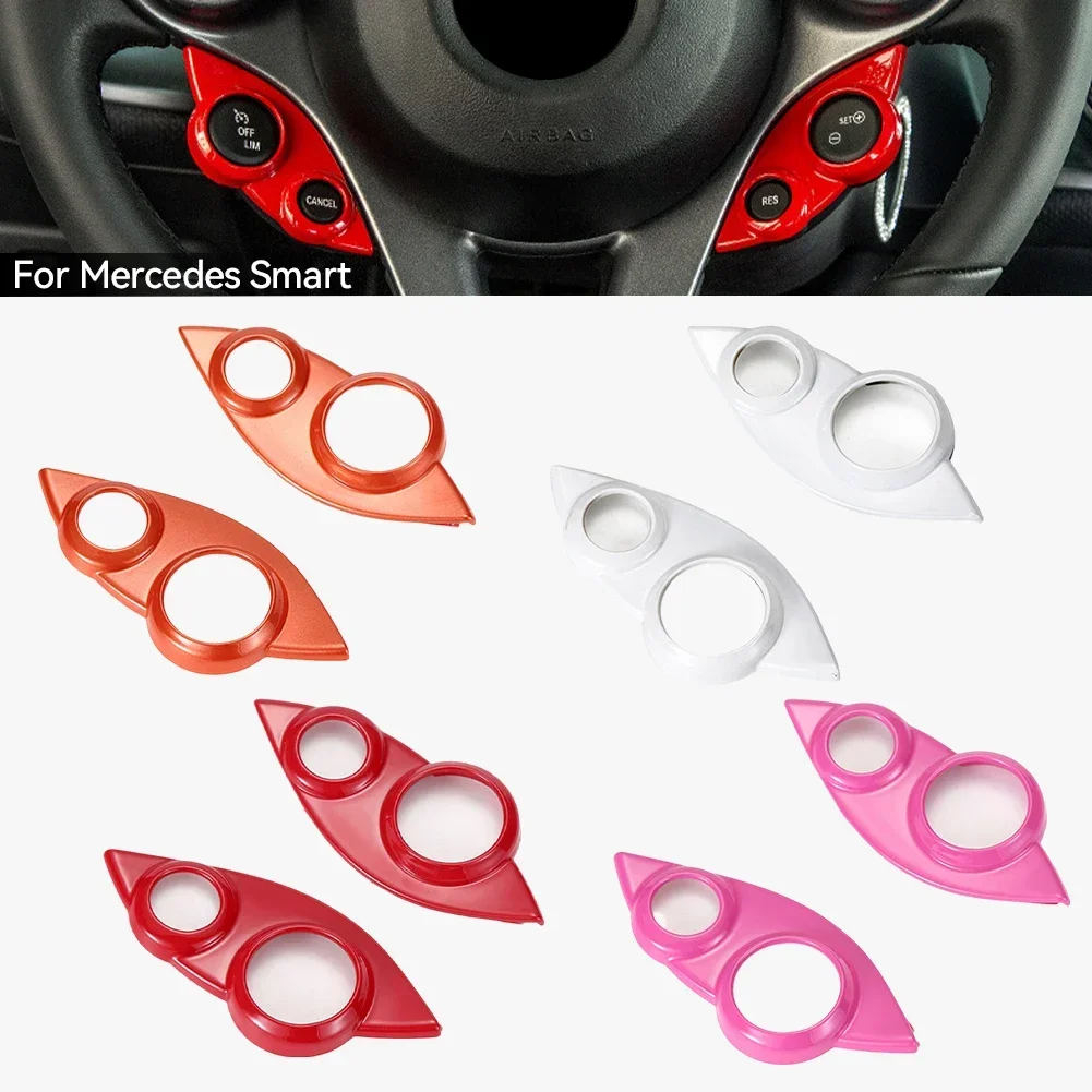 2 шт. декоративная наклейка на руль автомобиля для нового Mercedes Smart 453 Fortwo Forfour
