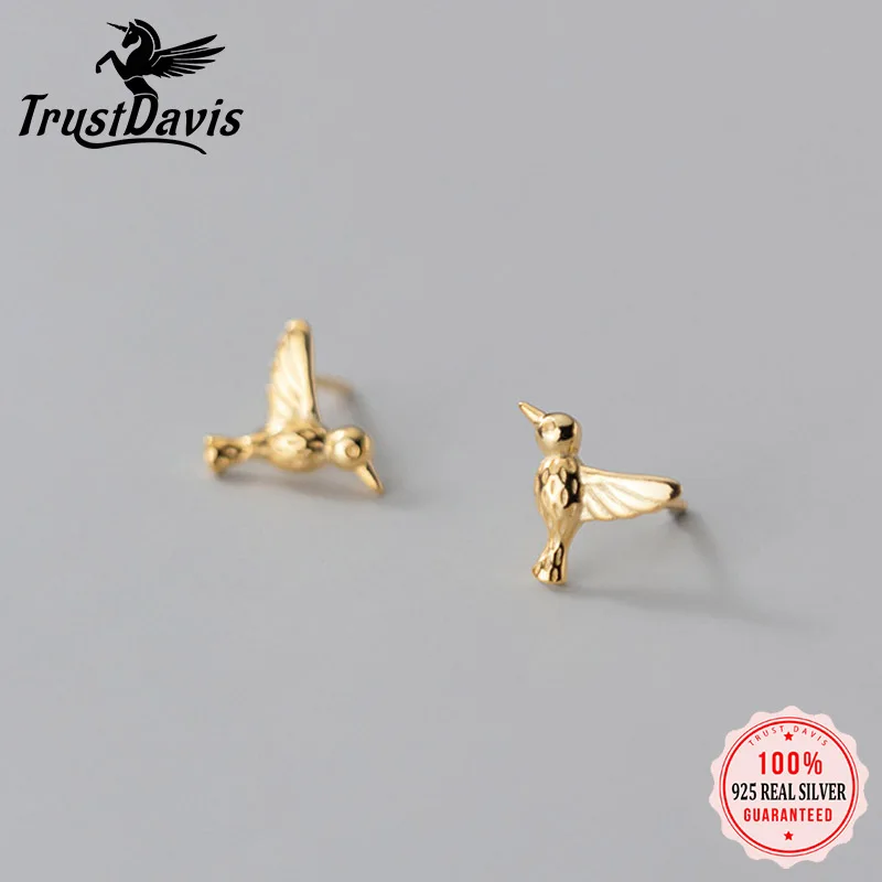 

Серьги-гвоздики женские из серебра 925 пробы, в виде птиц