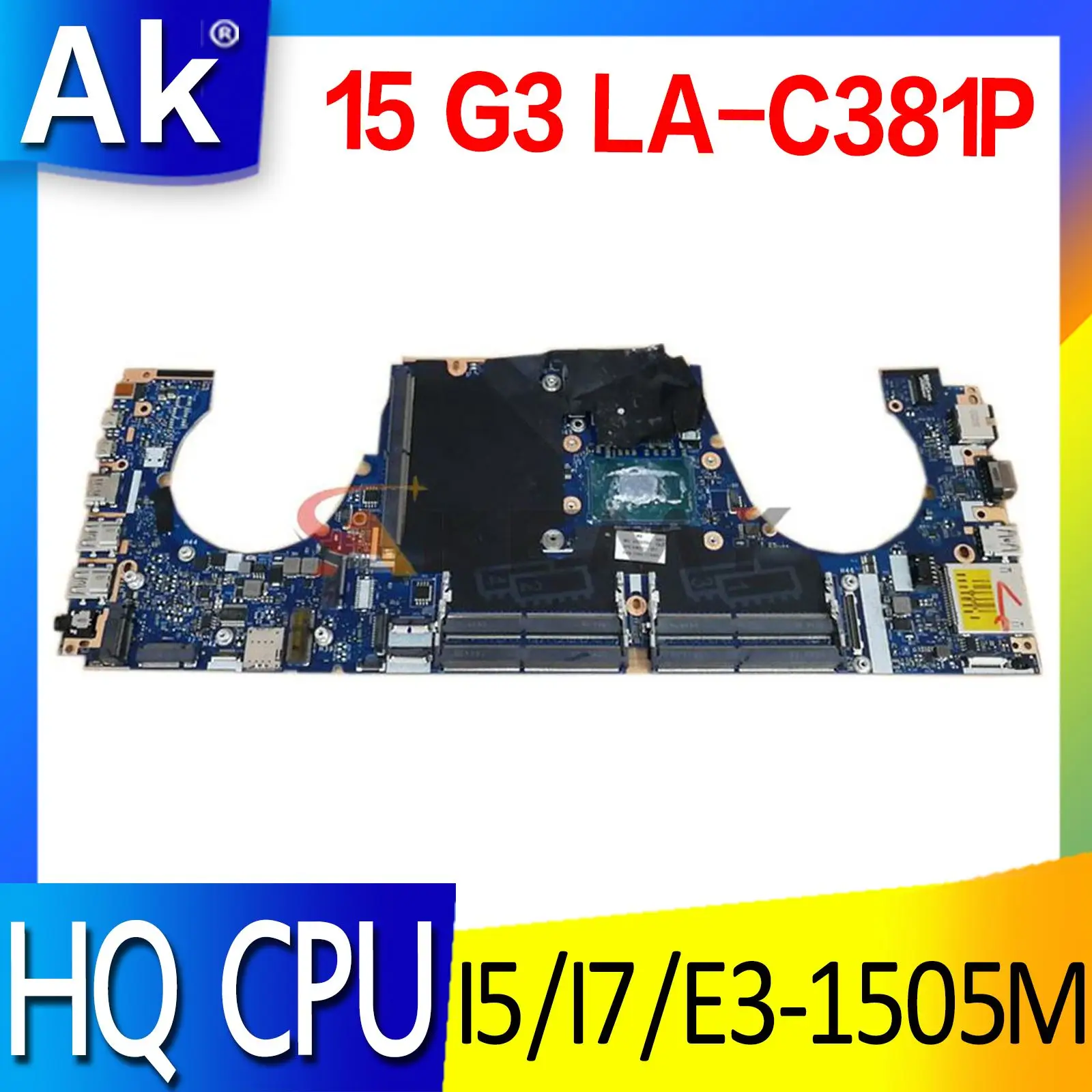 

Материнская плата для ноутбука HP zbook 15 G3, LA-C381P 848217-601 848223-001 848219-001, материнская плата с i5 i7 6-го поколения, E3-1505M V5 cpu
