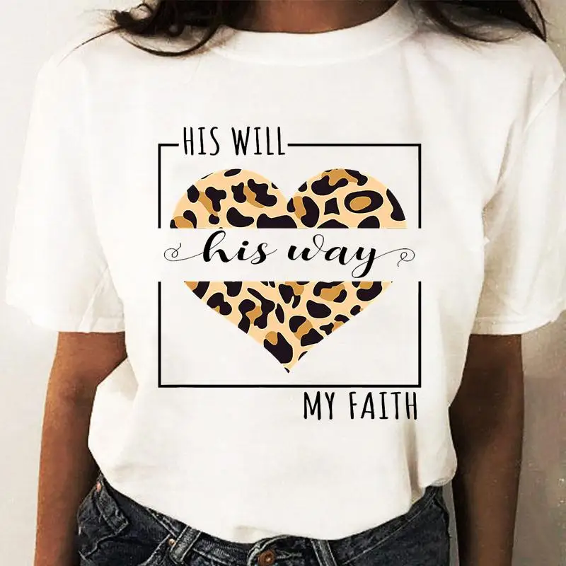 

Fashion Print Leopard Letter Cute T-shirts Trend New Style Women Cartoon 90s Shirt Short Sleeve Graphic T Top Female Tee T-Shirt