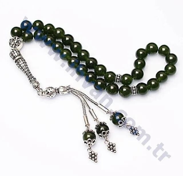 IQRAH Jade Stone Rosary (925 STERLING SILVER)