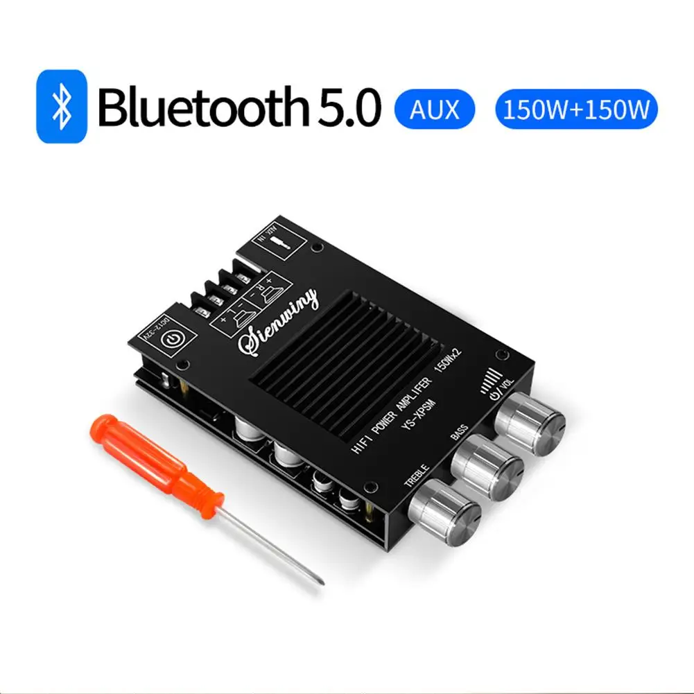 

150 Вт Bluetooth-аудиоустройство, Φ-эквалайзер, двухканальный радиатор TDA7498E
