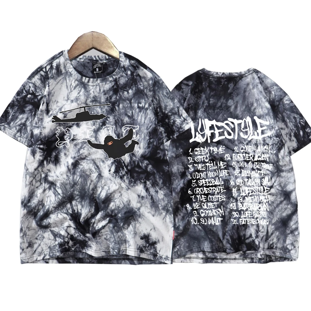 Yeat Lyfestyle Tie Dye Shirts Unisex Round Neck Short Sleeve Tee Fans Gift