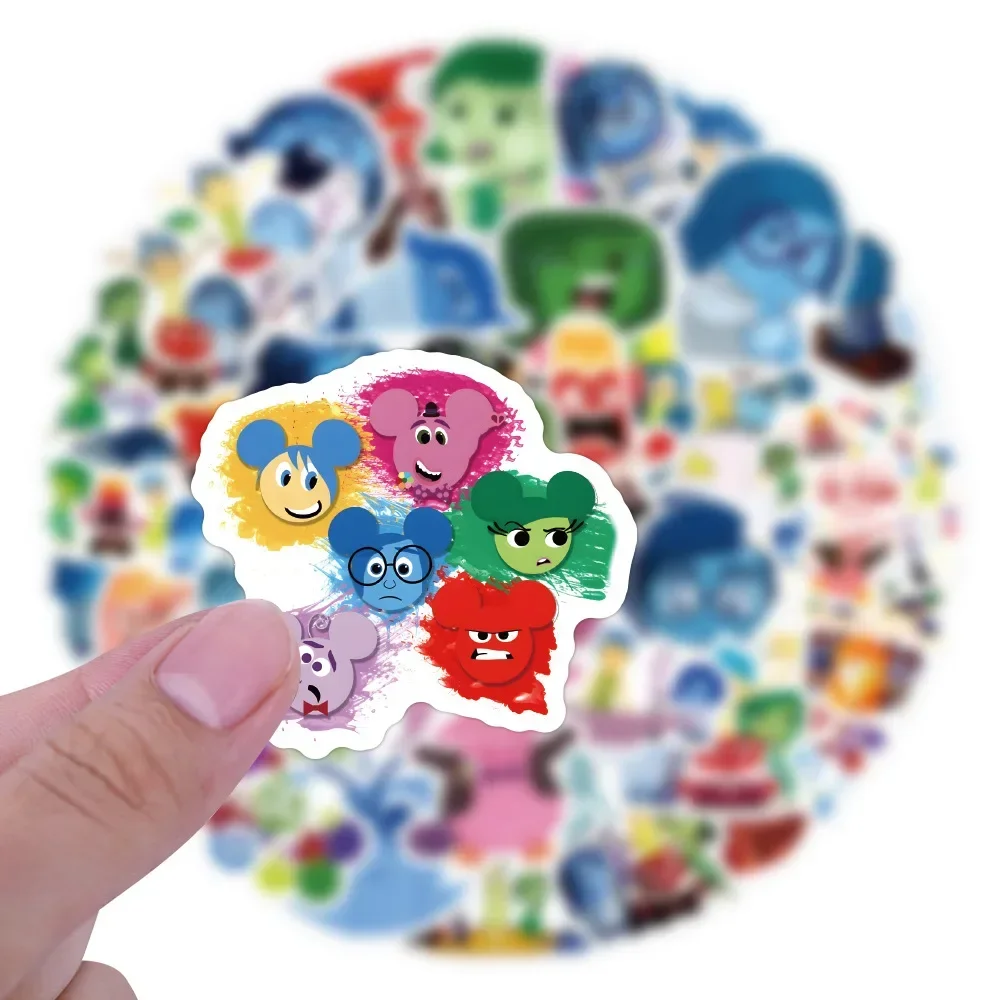 Фото 60 шт., аниме-фильм INSIDE OUT2, детские наклейки с героями мультфильмов, водостойкие наклейки для скрапбукинга, ноутбука, скейтборда, велосипеда, забавные наклейки, игрушки №4