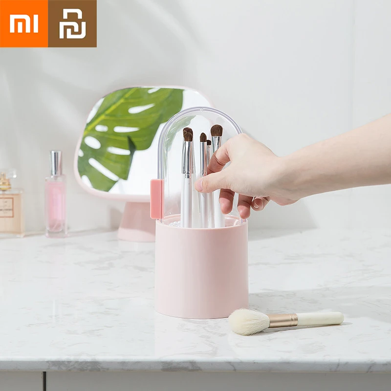 

Держатель для кистей для макияжа Xiaomi Youpin, чехол для кистей, органайзер для кистей, скользящий пылезащитный чехол с бесплатным белым жемчуго...